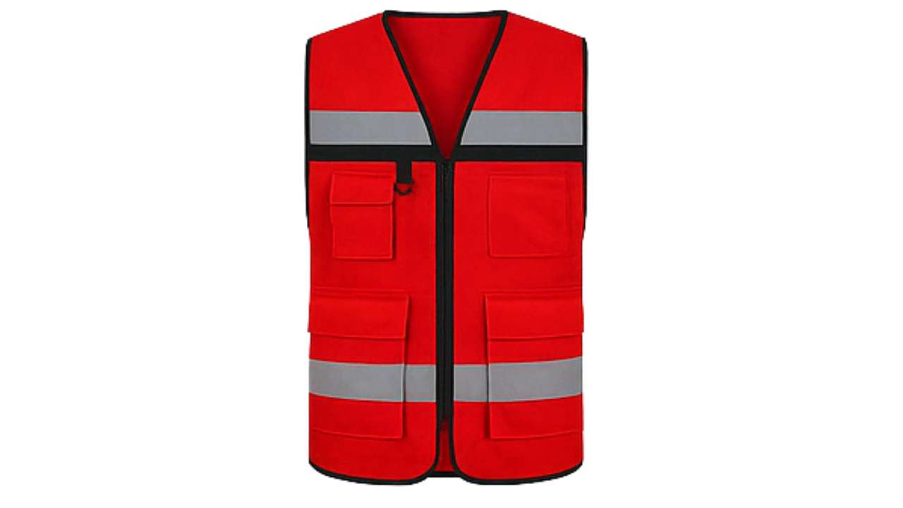 Chaleco Brigadista Rojo Reflectante Alta Visibilidad – EPP Simbologic
