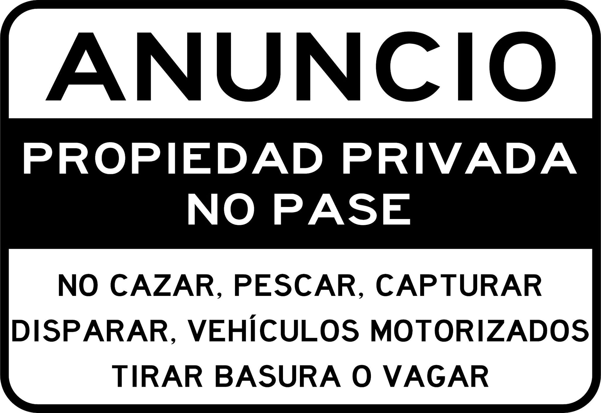 Anuncio Propiedad Privada B Simbologic