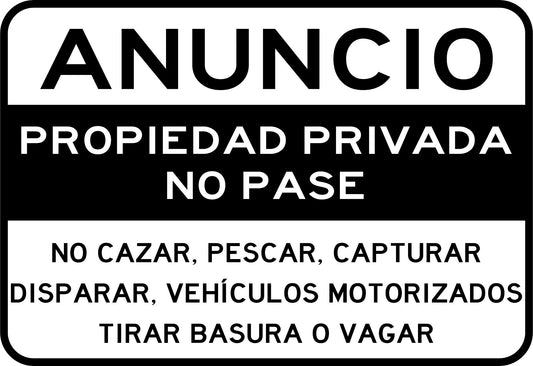 Anuncio Propiedad Privada B Simbologic