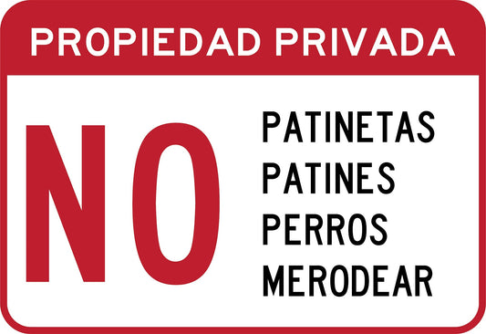 Propiedad Privada No Patinetas Simbologic