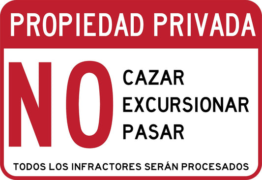 Propiedad Privada Cazar Simbologic