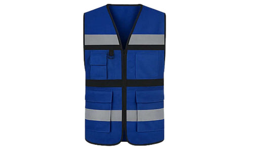 Chaleco Brigadista Azul Rey Reflectante Alta Visibilidad – EPP Simbologic