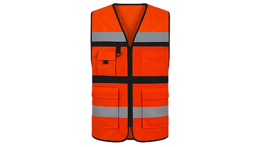 Chaleco Brigadista Naranja Reflectante Alta Visibilidad – EPP Simbologic