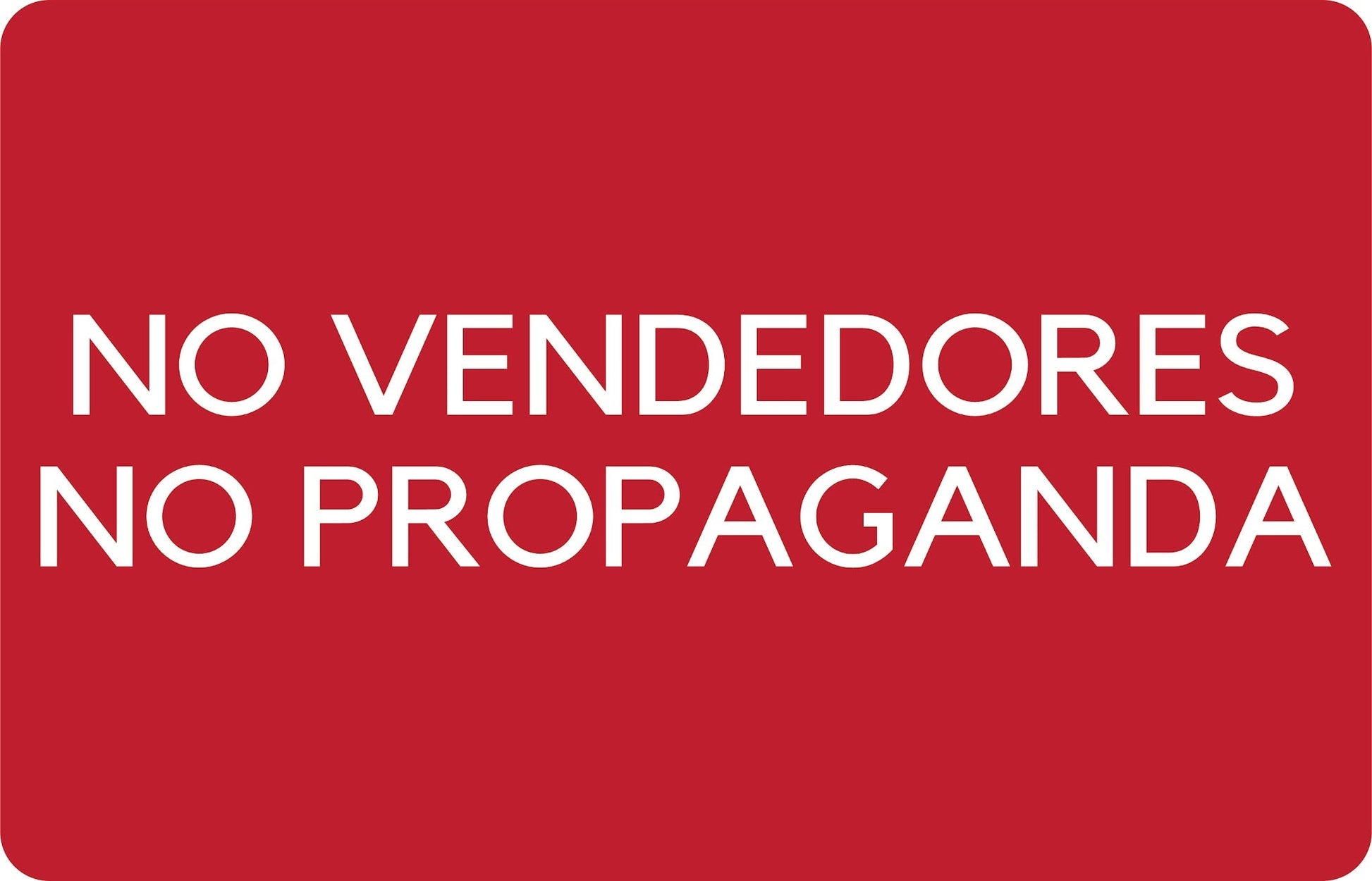 NO VENDEDORES NO PROPAGANDA Simbologic