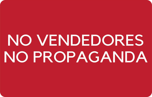 NO VENDEDORES NO PROPAGANDA Simbologic