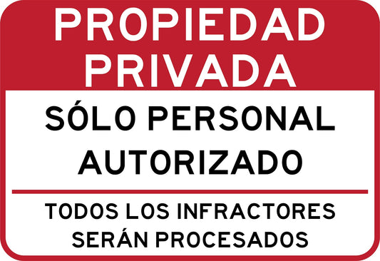 Propiedad Privada Solo Personal Autorizado B Simbologic