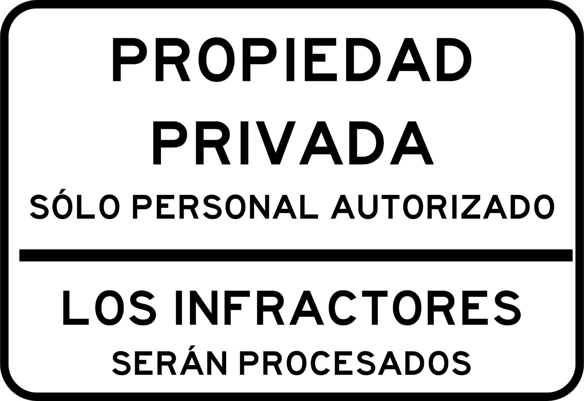Propiedad Privada Solo Personal Autorizado Simbologic