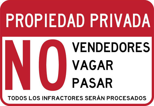 Propiedad Privada No Vendedores Simbologic