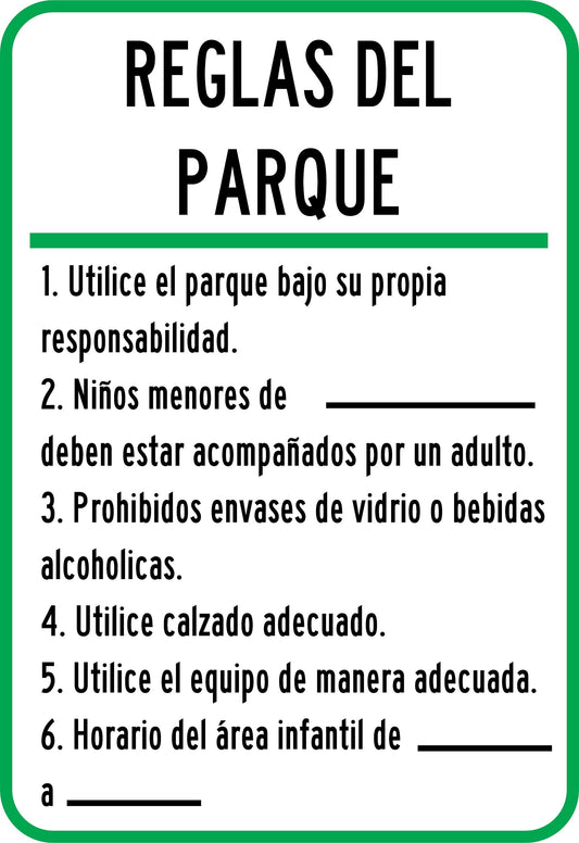 REGLAS DEL PARQUE Simbologic