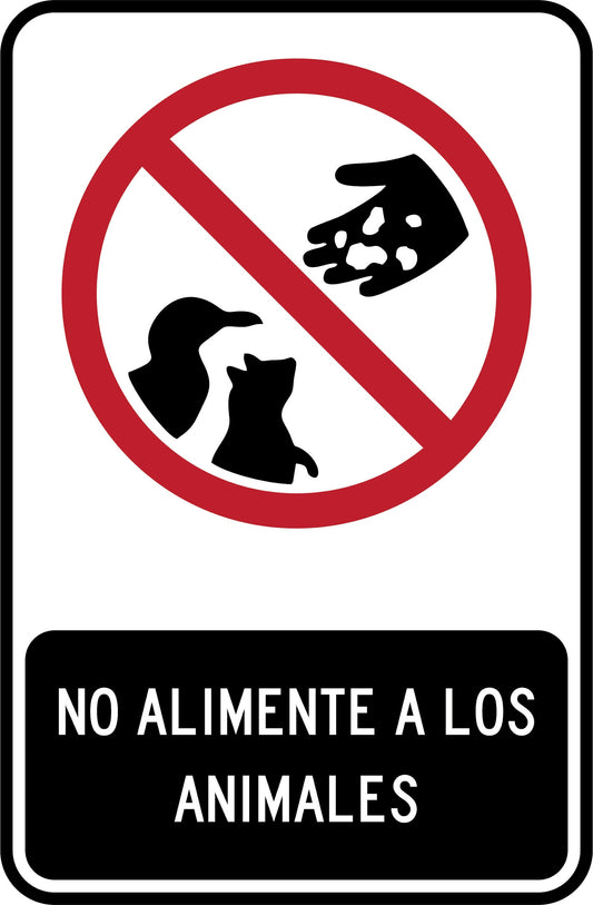 NO ALIMENTE A LOS ANIMALES Simbologic