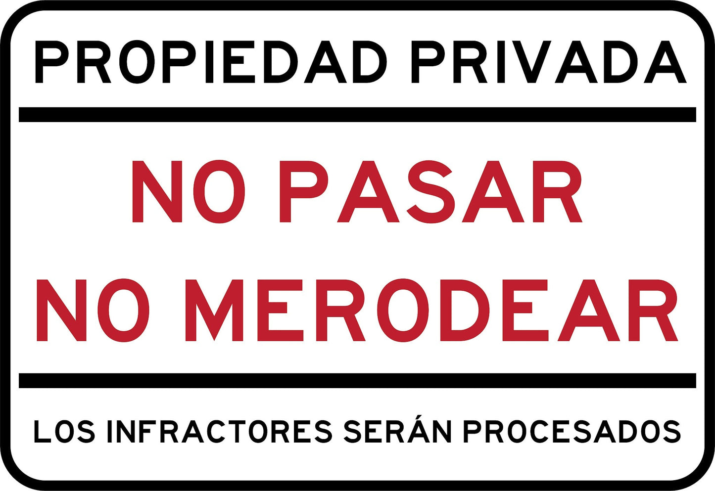 Propiedad Privada No Pasar Simbologic