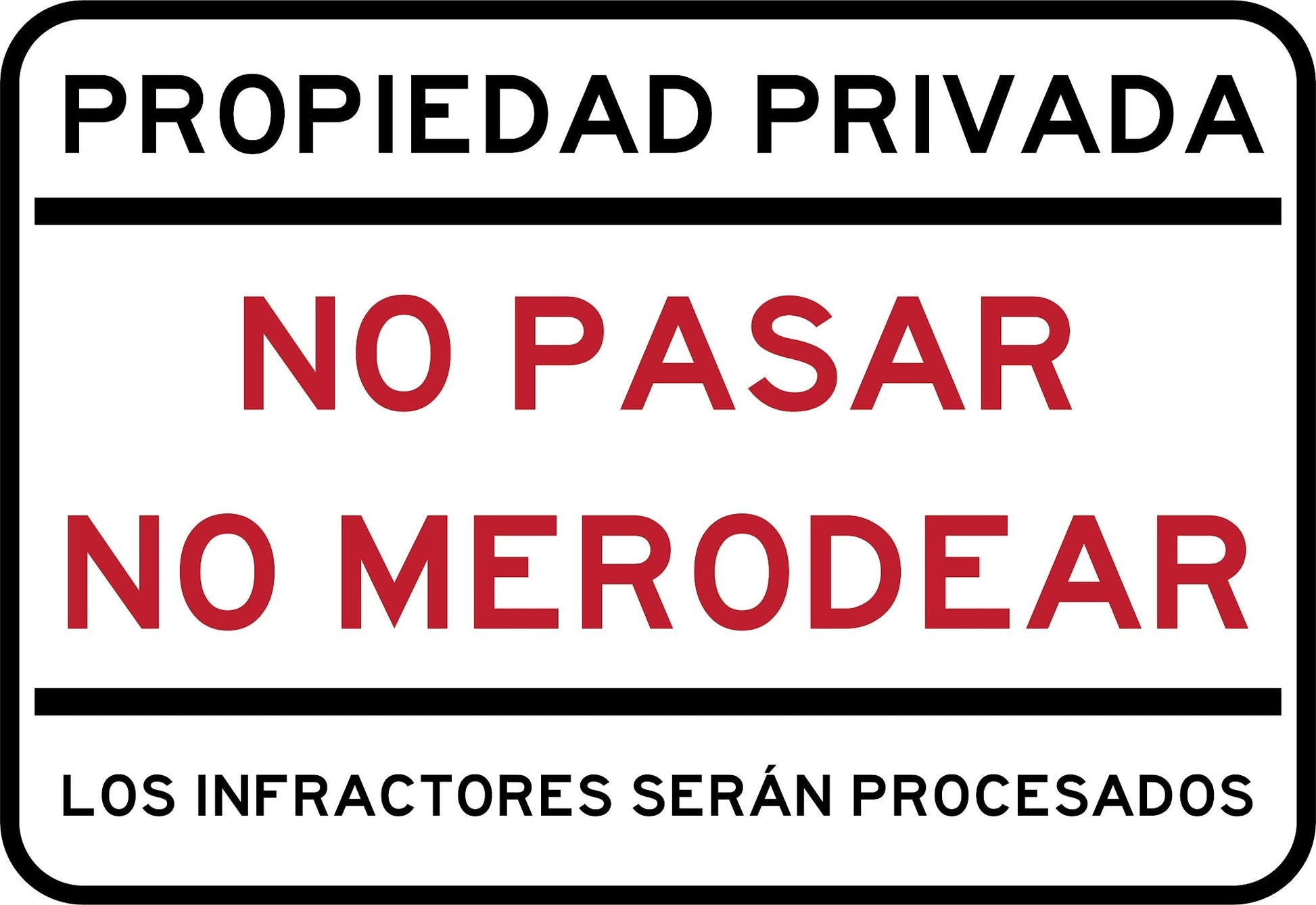 Propiedad Privada No Pasar Simbologic