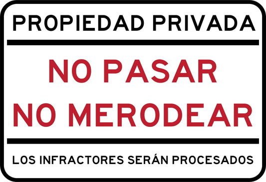 Propiedad Privada No Pasar Simbologic