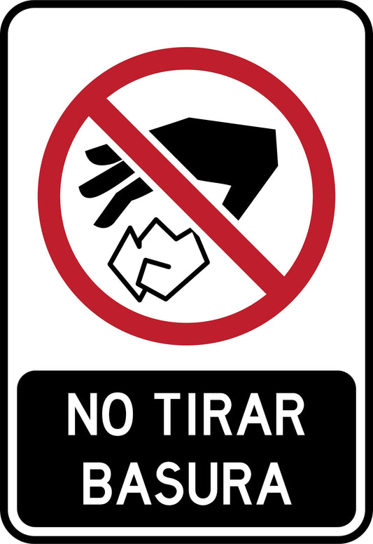 NO TIRAR BASURA Simbologic