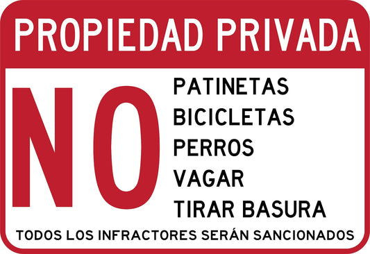 Propiedad Privada No Patinetas 2 Simbologic
