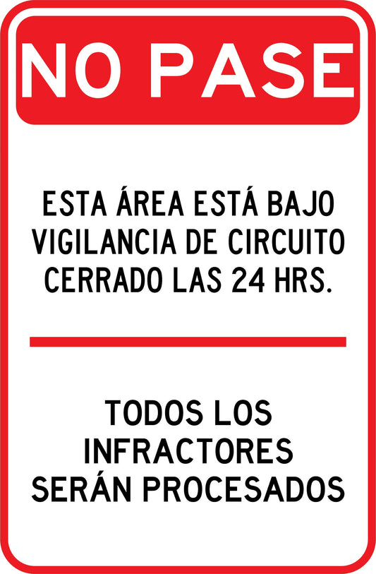 No Pase Esta Área Está Bjo Vigilancia Simbologic