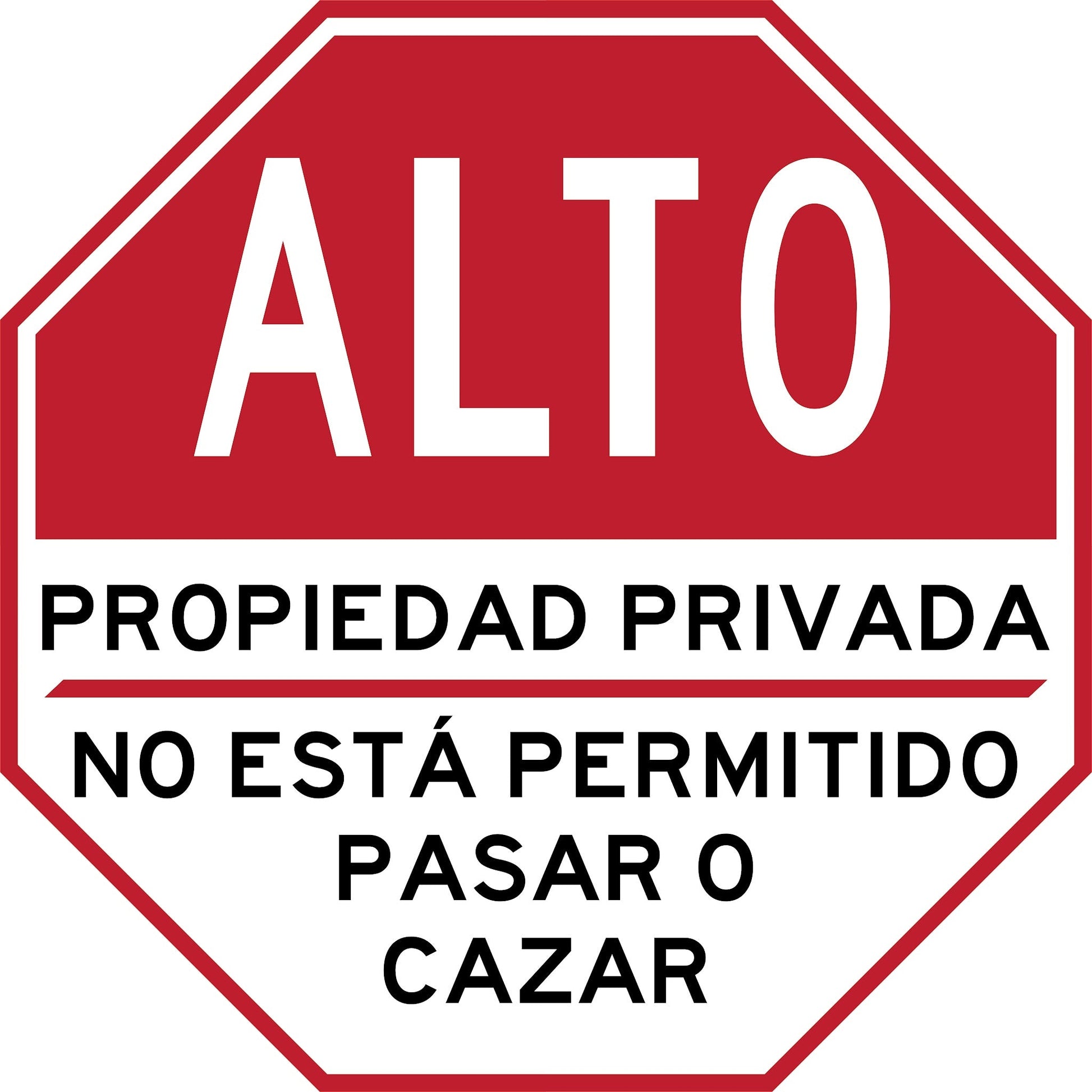 Alto Propiedad Privada Simbologic