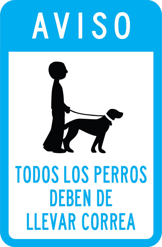 AVISO TODOS LOS PERROS DEBEN LLEGAR CORREA Simbologic