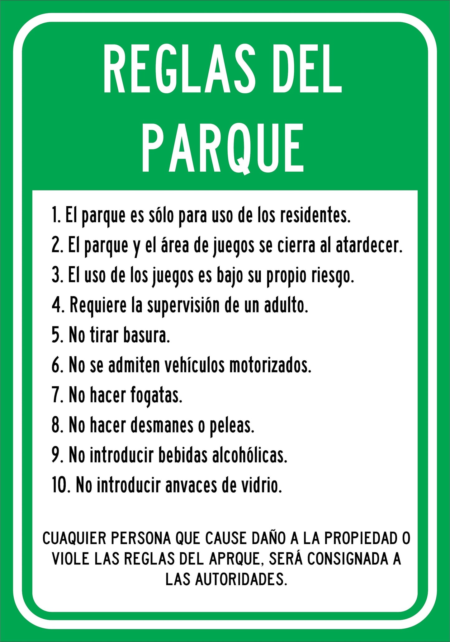 REGLAS DEL PARQUE 3 Simbologic