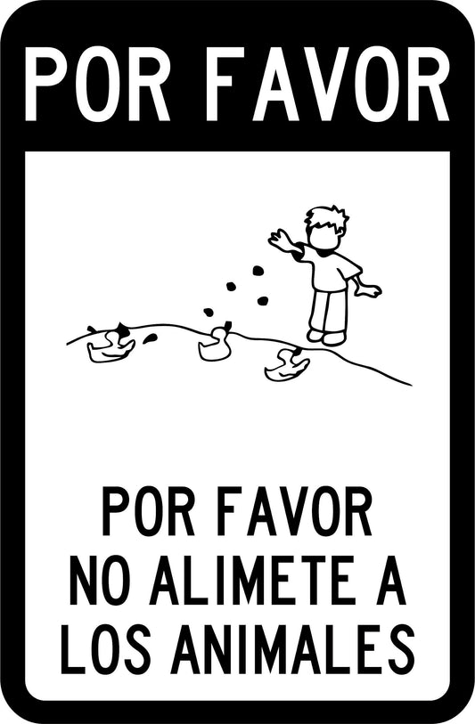 POR FAVOR NO ALIMENTE A LOS ANIMALES Simbologic