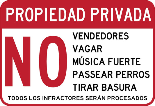 Propiedad Privada No Vendedores 2 Simbologic