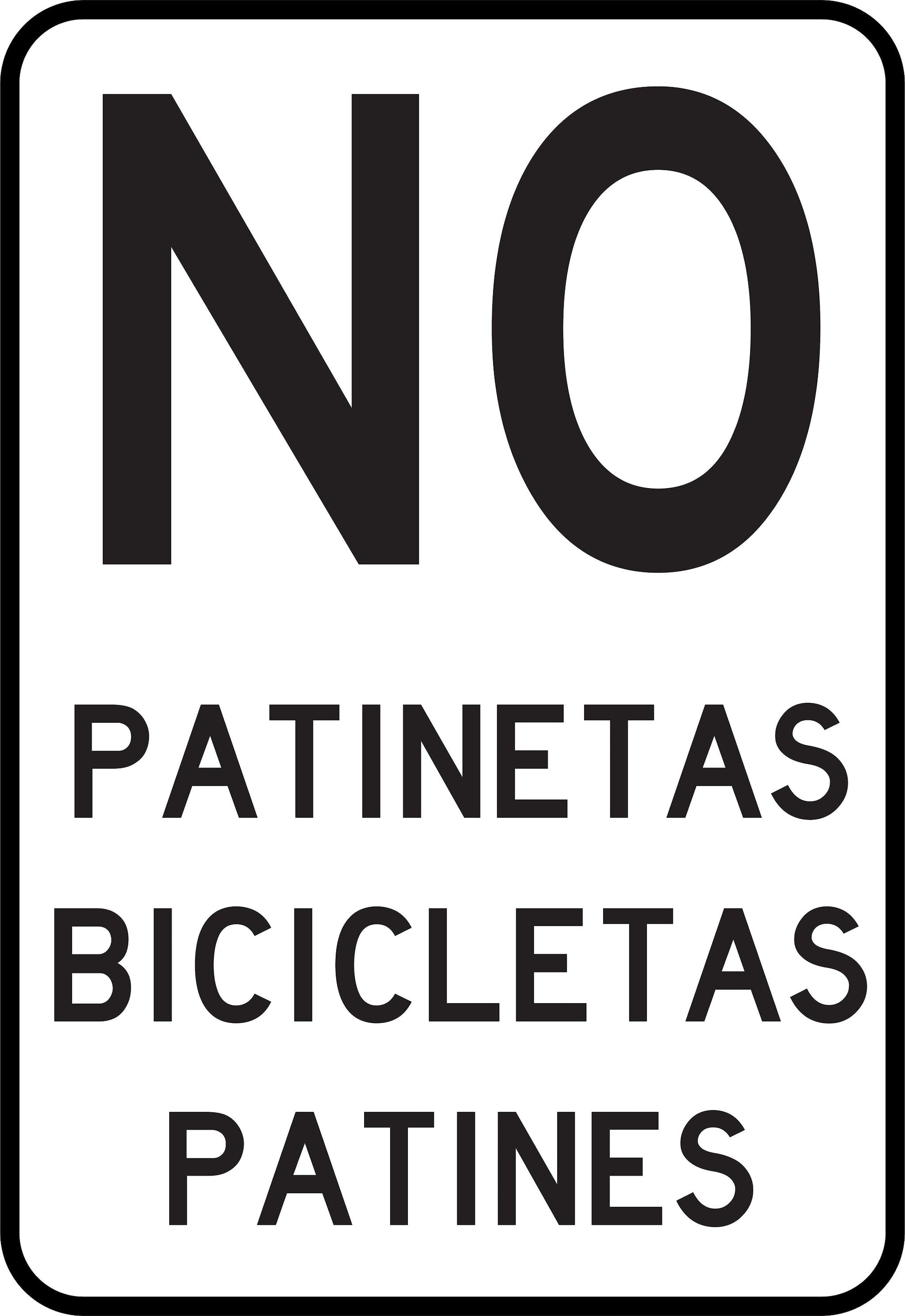 No Patinetas Bicicletas Simbologic