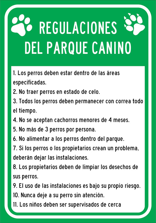 REGULACIONES DEL APRQUE CANINO Simbologic