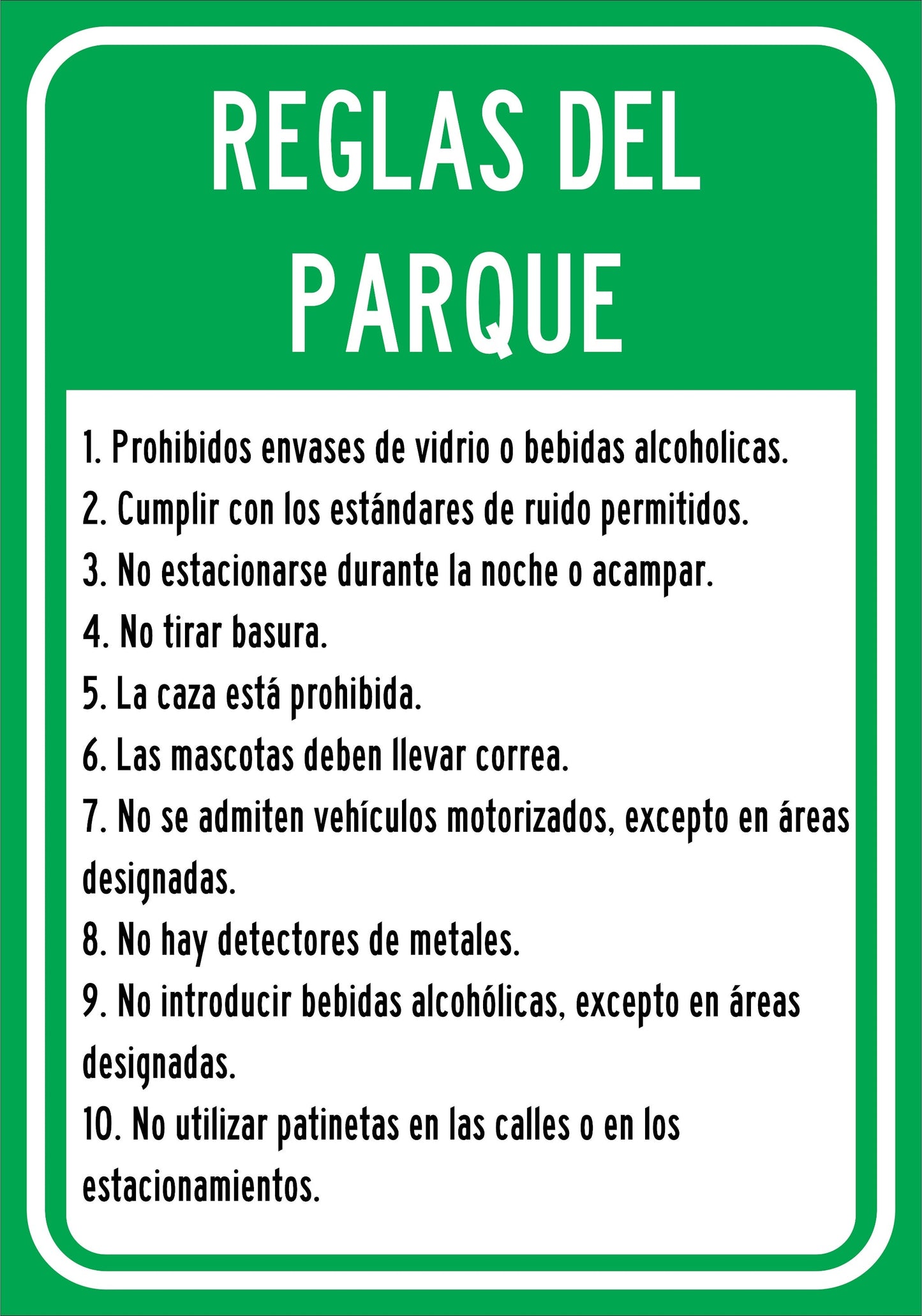 REGLAS DEL PARQUE 2 Simbologic