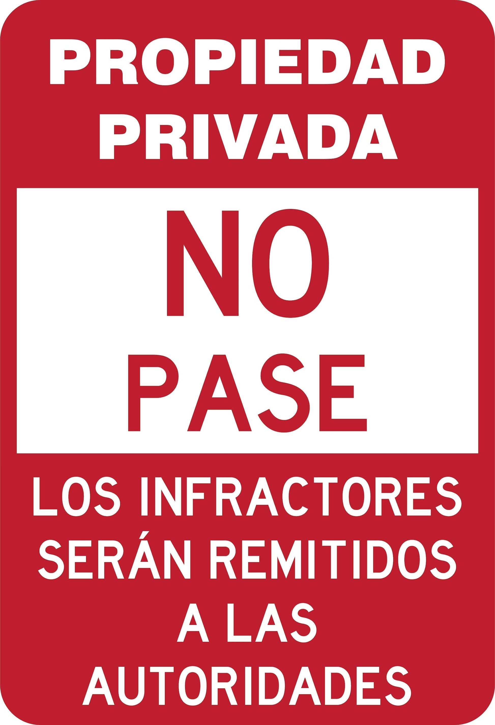 Propiedad Privada No Pase 6B Simbologic