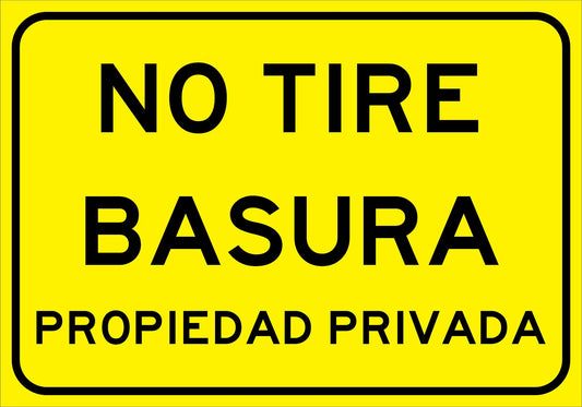 No Tire Basura Propiedad Privada Simbologic