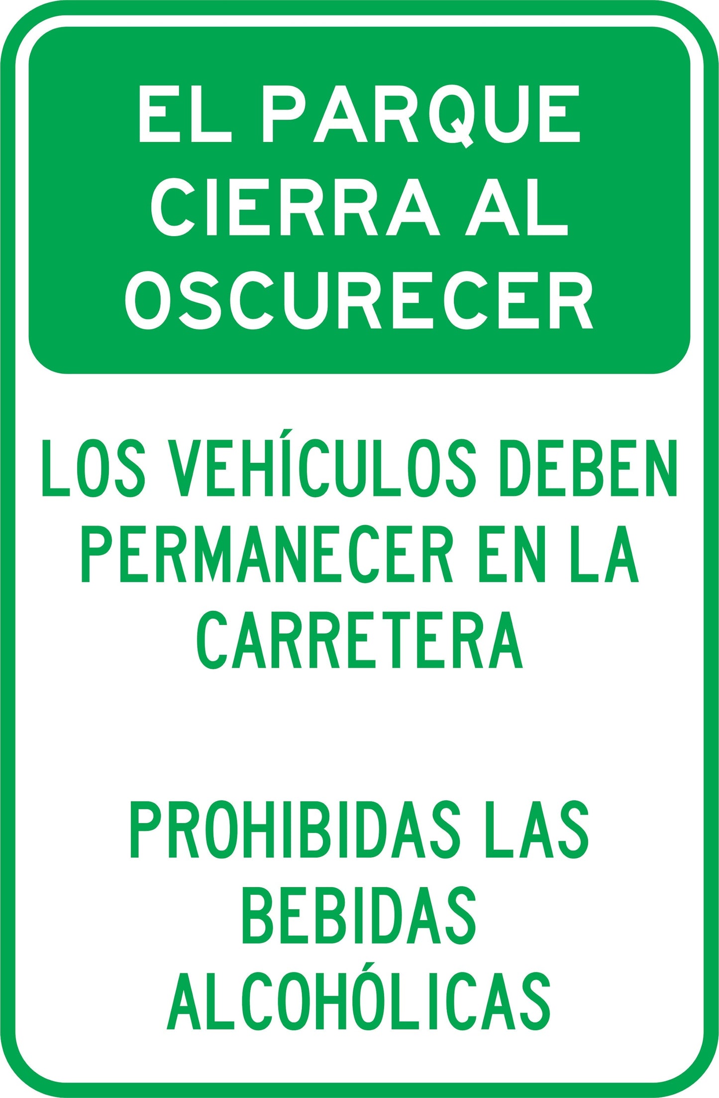 EL PARQUE CIERRA AL OSCURECER Simbologic