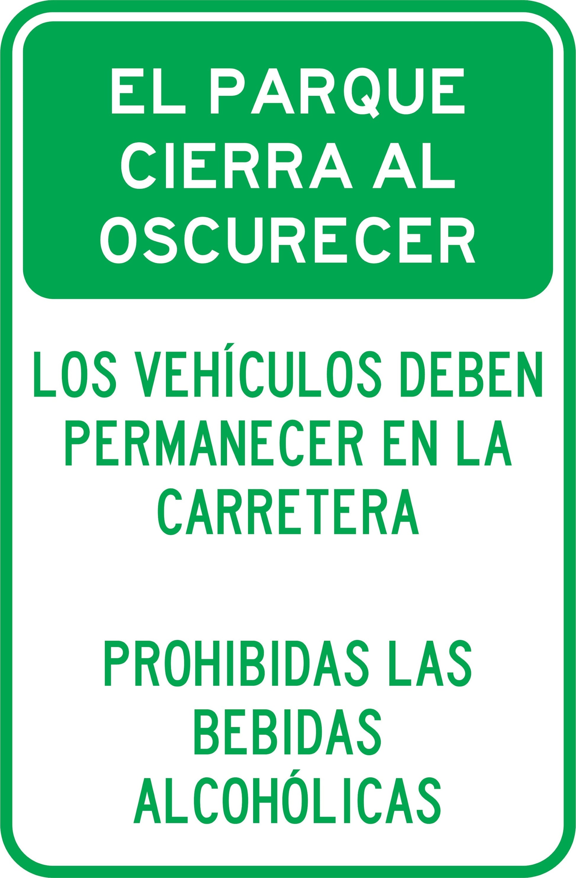 EL PARQUE CIERRA AL OSCURECER Simbologic