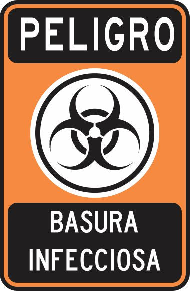Peligro Basura Infecciosa Simbologic