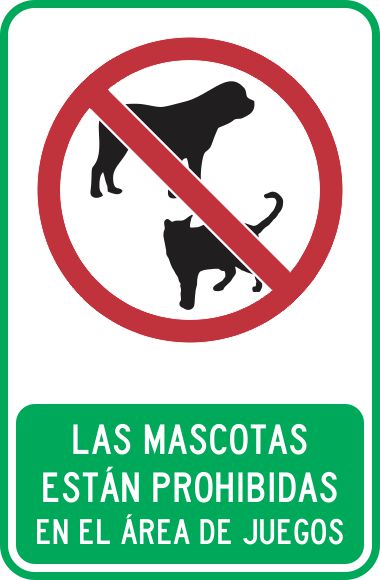 Las Mascotas Estáán Prohibidas En El Área De Juegos Simbologic