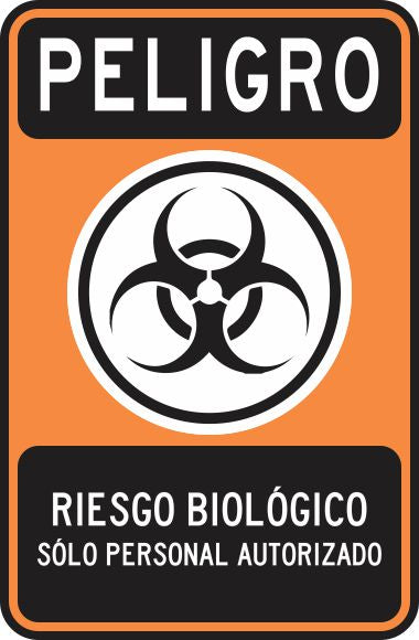 Peligro Riesgo Biológico Solo Personal Autorizado Simbologic