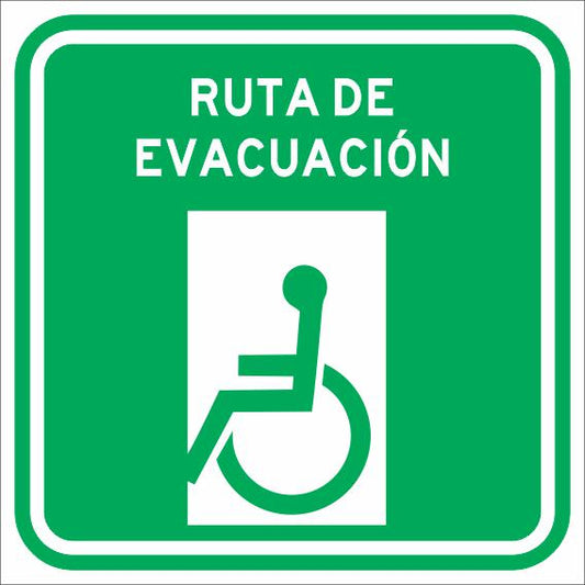 Ruta De Evacuación Discapacitados Simbologic