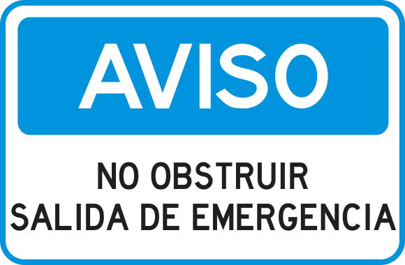 No Obstruir Salida De Emergencia Simbologic