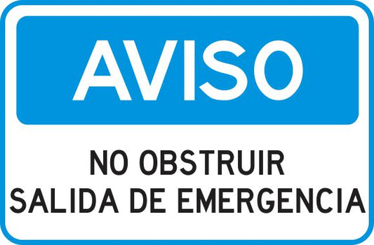 No Obstruir Salida De Emergencia Simbologic