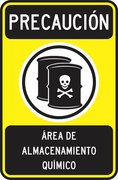 Precaucion Área De Almacenamiento Químico Simbologic