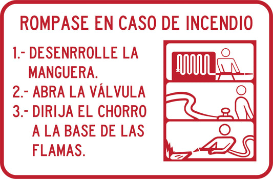 ROMPASE EN CASO DE INCENDIO Simbologic