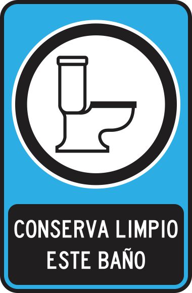Conserva Limpio Este Baño Simbologic