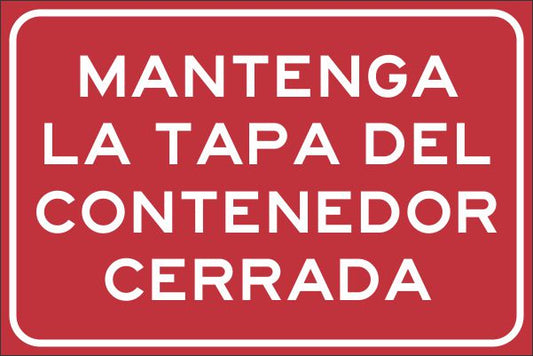 Mantenga La Tapa Del Contenedor Cerrada Simbologic