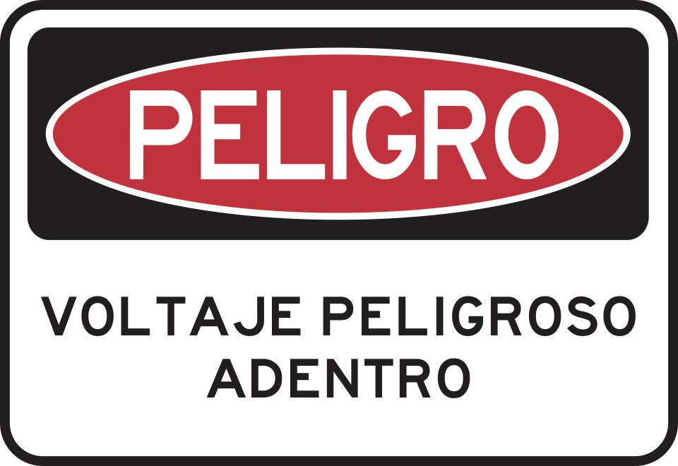 VOLTAJE PELIGROSO ADENTRO Simbologic