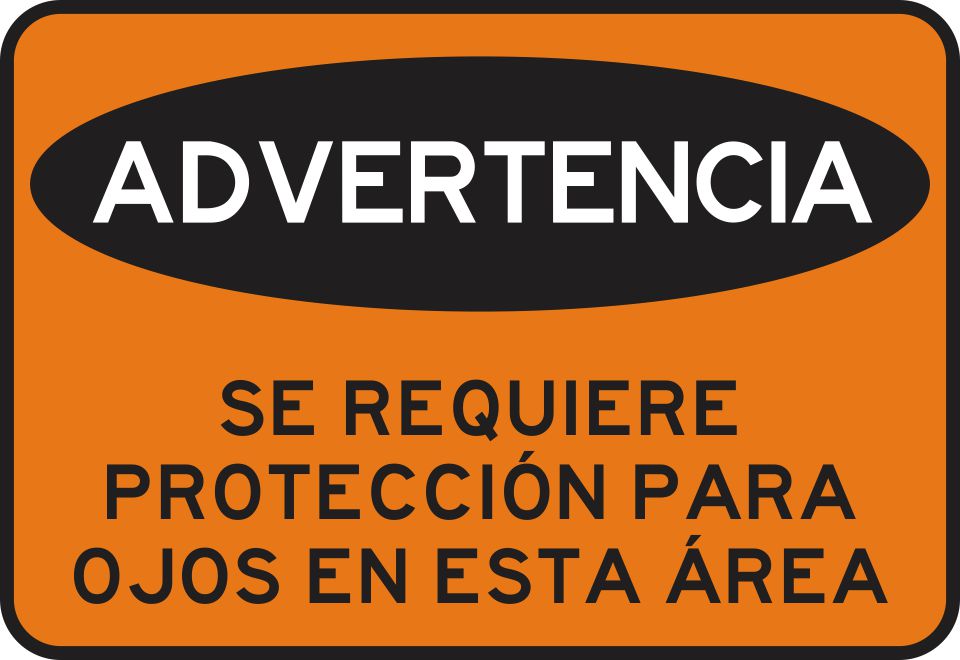 Se Requiere Proteccion Para Ojos En Esta Área. Simbologic