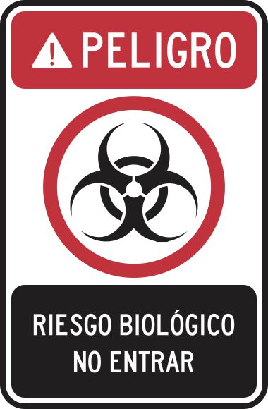 Peligro Riesgo Biológico. No Entrar Simbologic