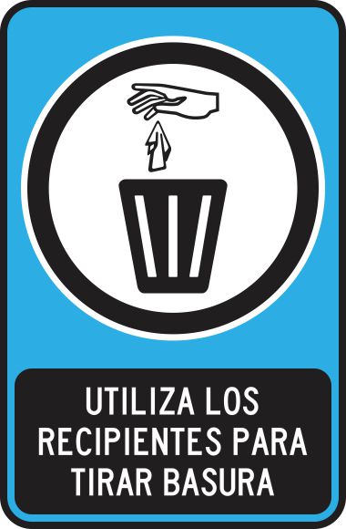Utiliza Los Recipientes Para Tirar Basura Simbologic