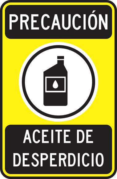 Precaucion Aceite De Desperdicio Simbologic