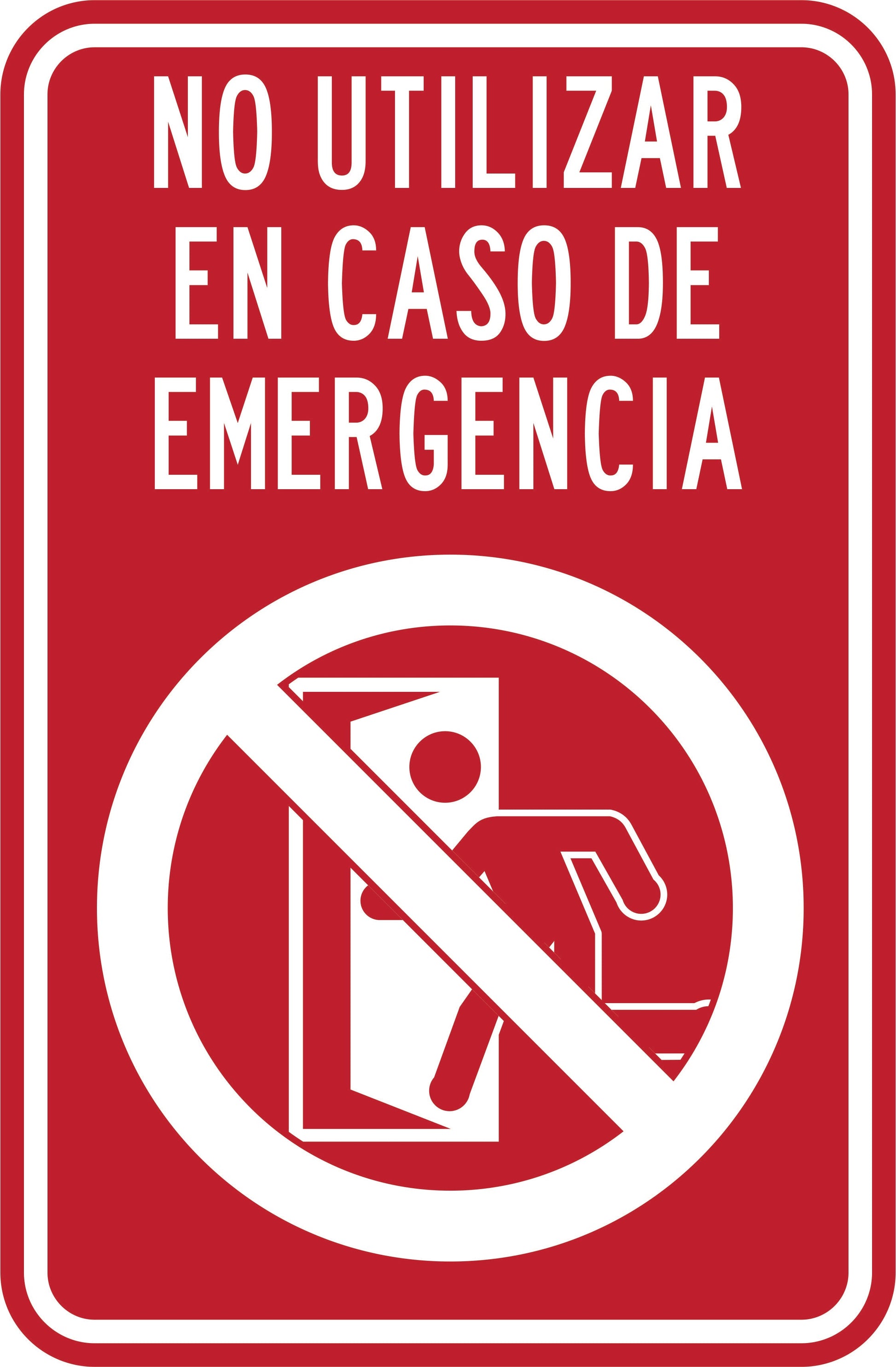 NO UTILIZAR EN CASO DE EMERGENCIA Simbologic
