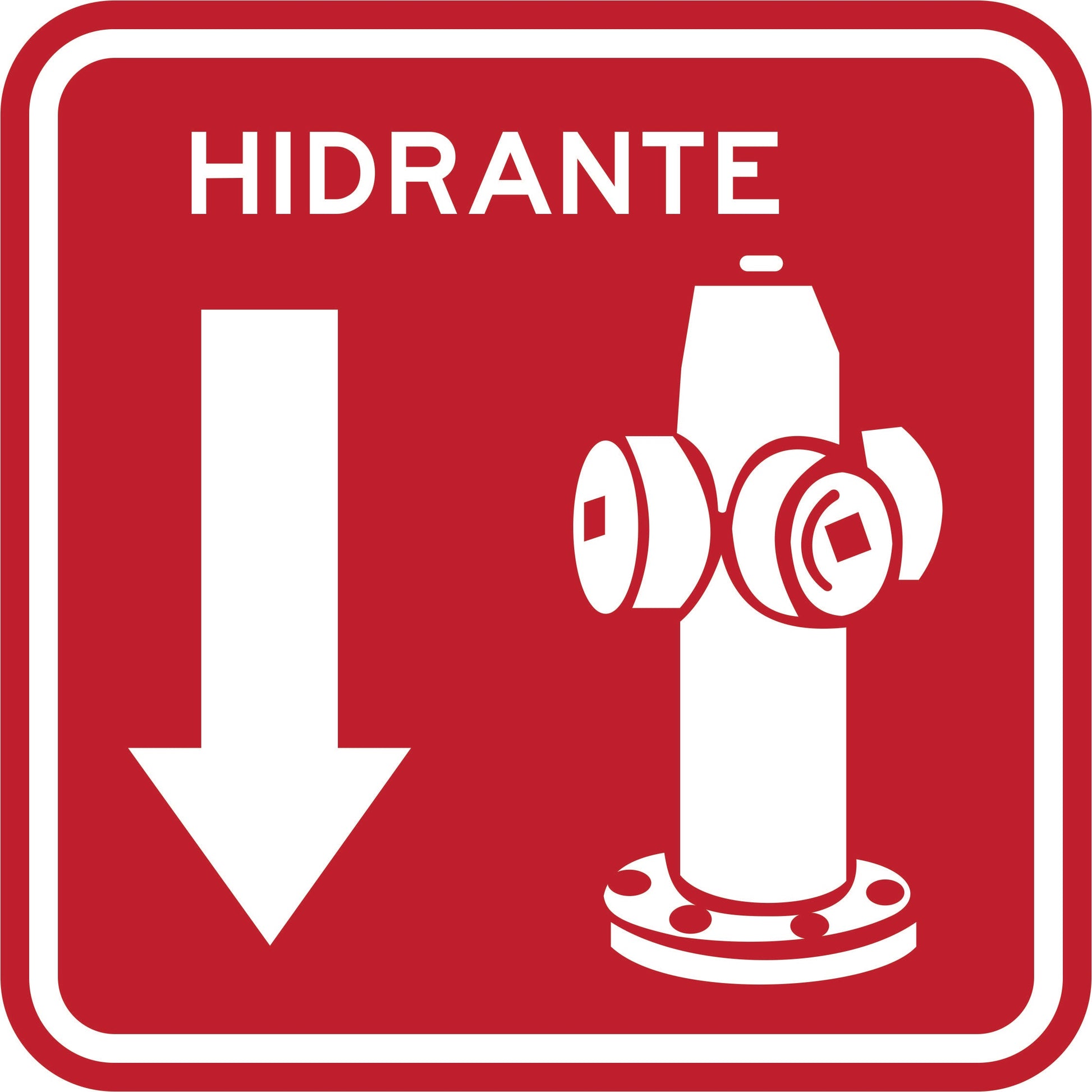 HIDRANTE CON FLECHA HACIA ABAJO Simbologic