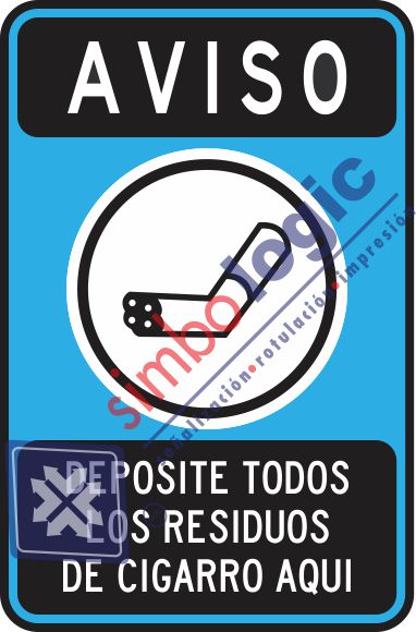 Deposite Residuos De Cigarro Aquíí Simbologic